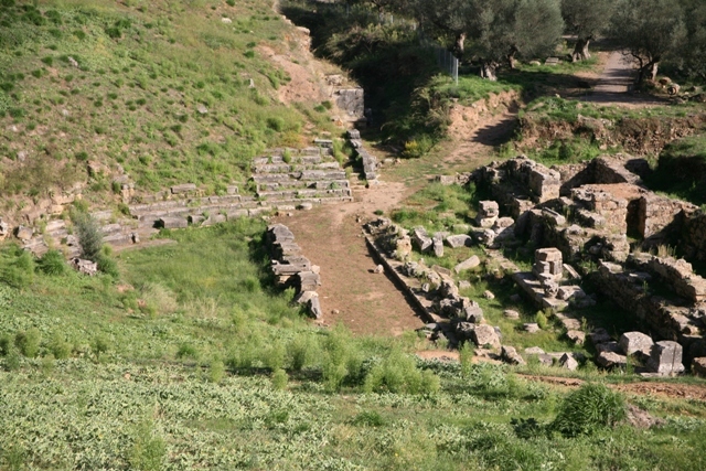 Acropolis of ancient Sparta - The theatre held 16,000 spectators